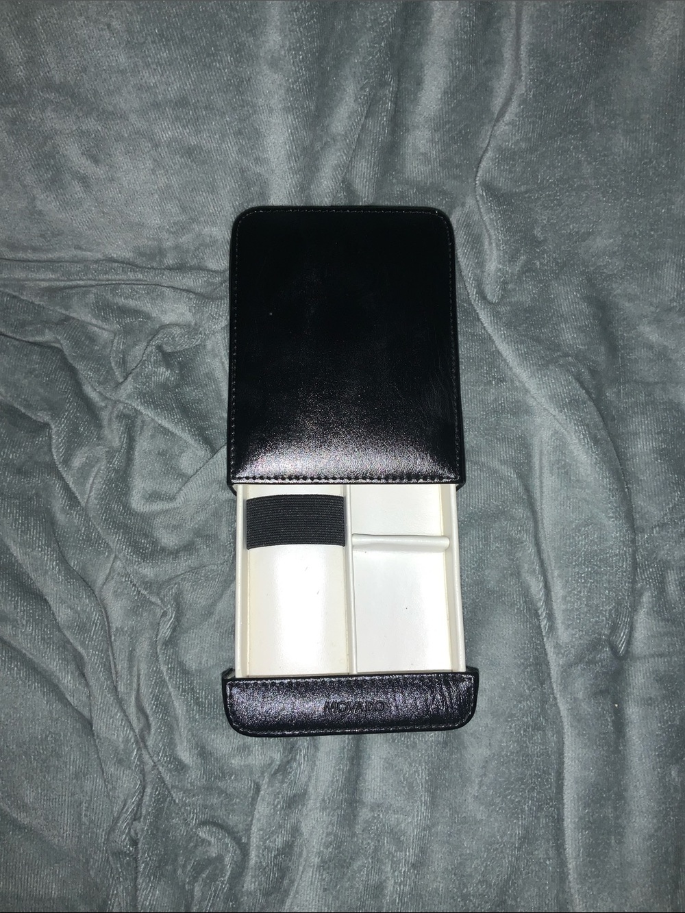 RARE VINTAGE MOVADO WATCH AND JEWELRY SLIDER TRAVELERS CASE.